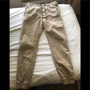 Beige joggers with strings